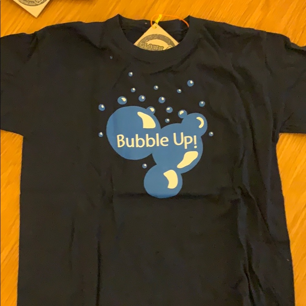 Navy blue t shirt “bubble up” youth